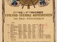 Ångfartygs Ab Bore, turlista 1910