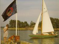 s/y MOSHULU  (L 46) anlöper Nord-Fågelvik där Kap Horn flaggan hissats för Aspelin