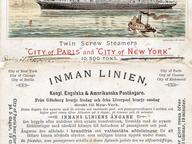 INMAN LINE / CITY OF PARIS / CITY OF NEW YORK